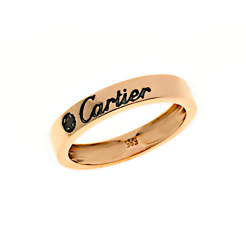 Celebrity scientific second hand Κόσμημα Δαχτυλίδι Cartier σε Ροζ Χρυσό με Ζιργκόν Swarovski με κωδικό G613P