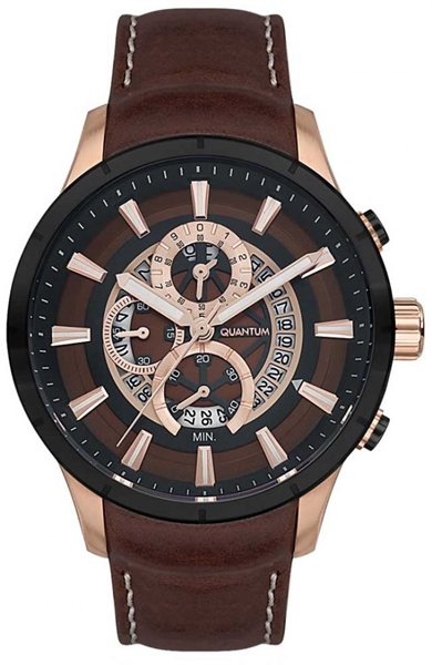 Adrenaline Brown Leather Strap Chronograph