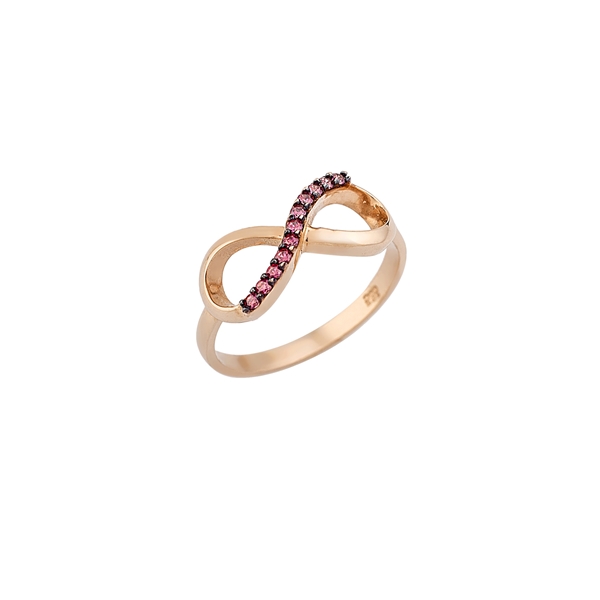 Δαχτυλίδι Άπειρο σε Ροζ Χρυσό με Ζιργκόν Swarovski