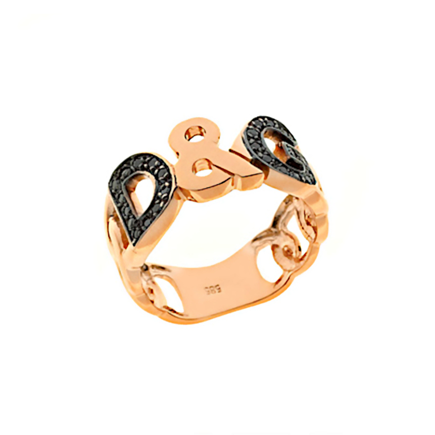 Δαχτυλίδι D&G σε Ροζ Χρυσό με Ζιργκόν Swarovski