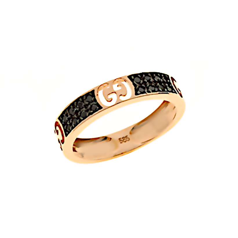 Δαχτυλίδι Τύπου Gucci σε Ροζ Χρυσό με Ζιργκόν Swarovski