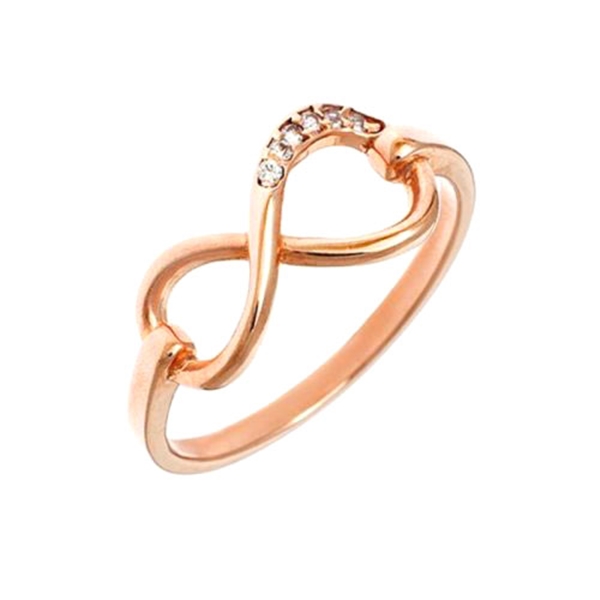 Δαχτυλίδι Infinity σε Ροζ Χρυσό με Ζιργκόν