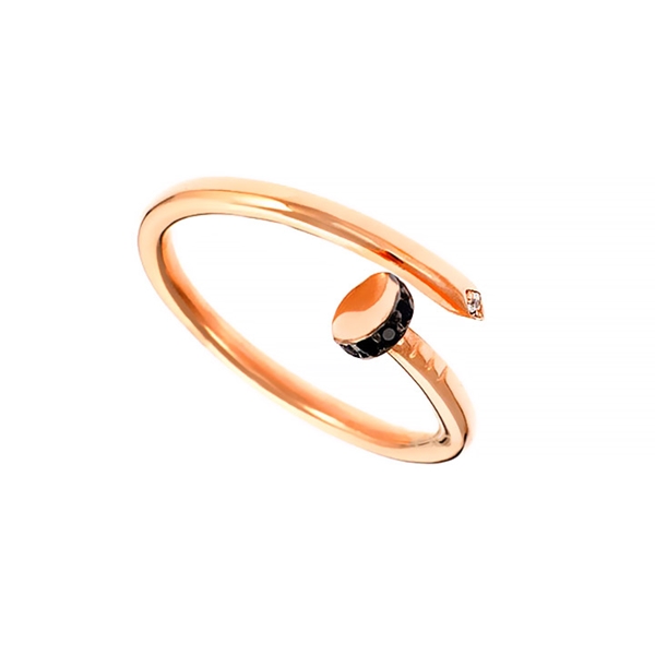 Δαχτυλίδι Πρόκα σε Ροζ Χρυσό με Ζιργκόν