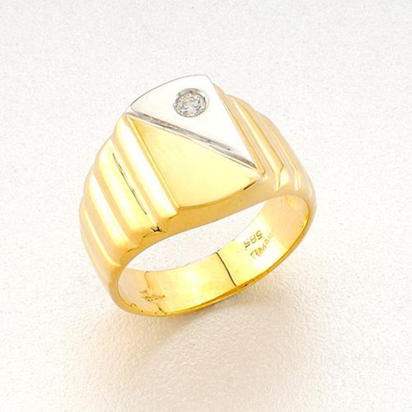 Δαχτυλίδι σε Δίχρωμο Χρυσό με Ζιργκόν Signity