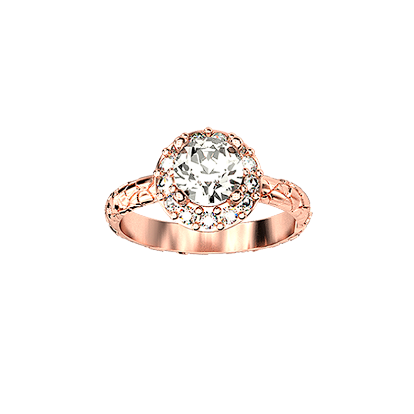 Δαχτυλίδι σε Ροζ Επιχρυσωμένο Ασήμι και Swarovski