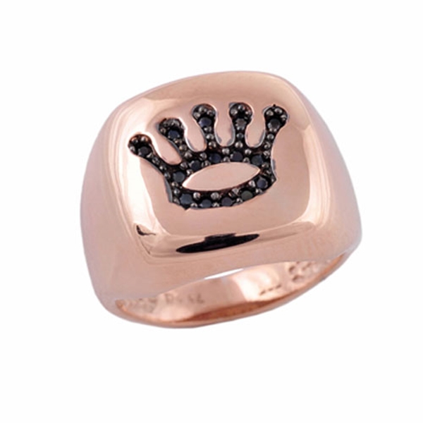 Δαχτυλίδι Σεβαλιέ σε Ροζ Χρυσό με Ζιργκόν
