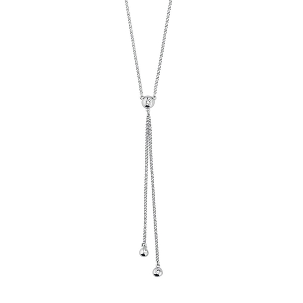 JO Silver Crystal Necklace
