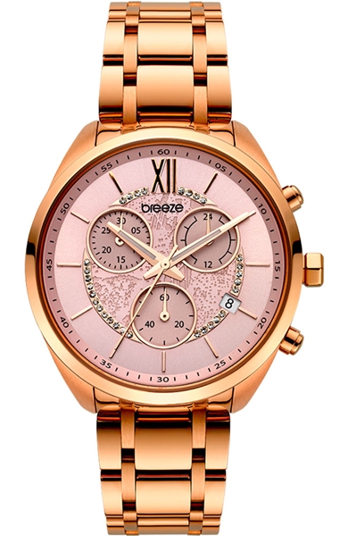 Luxade Chronograph Rose Gold Stainless Steel Bracelet