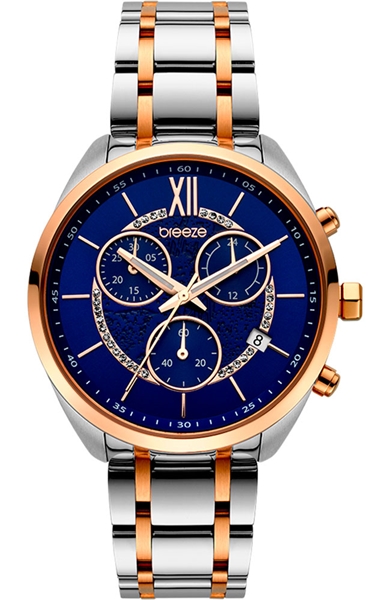 Luxade Chronograph Two Tone Stainless Steel Bracelet