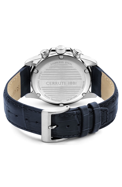 Manciano Chronograph Blue Leather Strap 