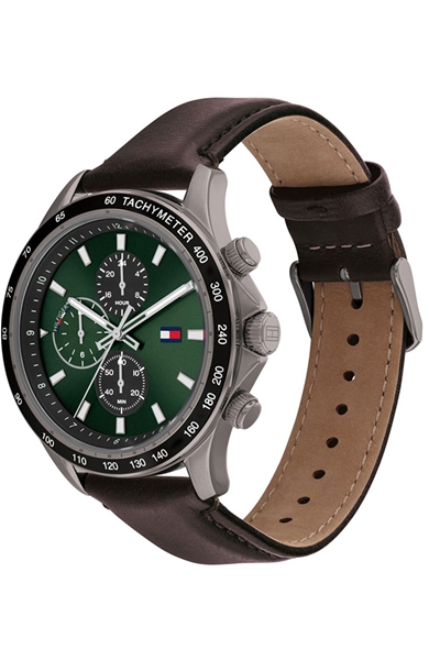 Miles Chronograph Brown Leather Strap