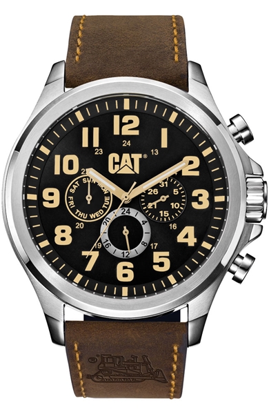 Operator Multifunction Brown Leather Strap