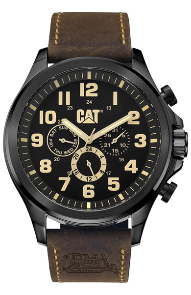 Operator Multifunction Brown Leather Strap