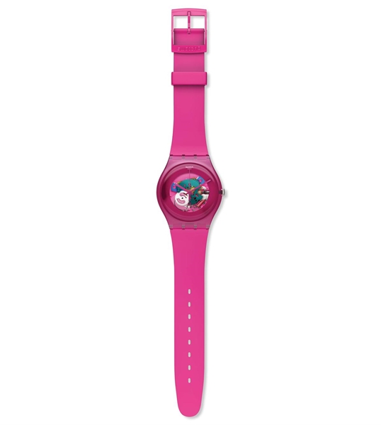 Pink Lacquered Silicone Strap
