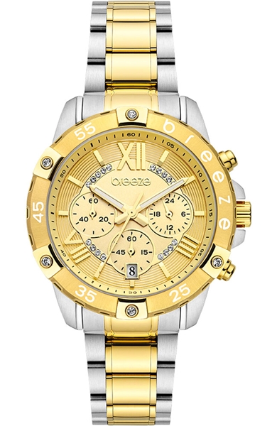Spectacolo Chronograph Two Tone Stainless Steel Bracelet