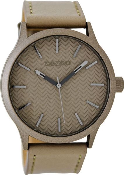 Timepieces Beige Leather Strap
