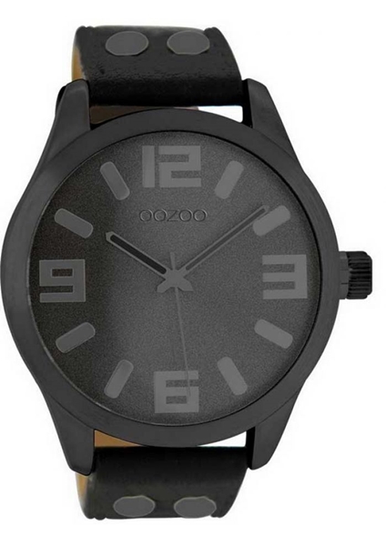 Timepieces Black Leather Strap