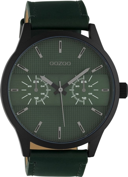 Timepieces Green Leather Strap