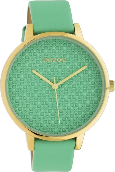 Timepieces Summer Green Leather Strap
