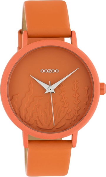 Timepieces Summer Orange Leather Strap