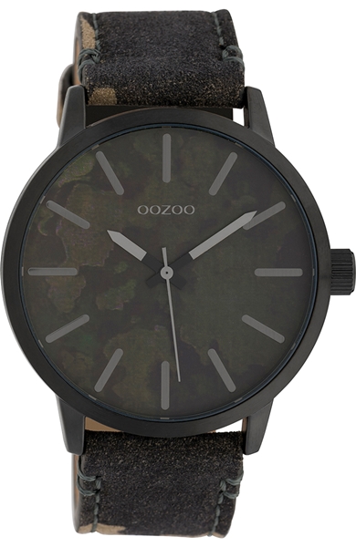 Timepieces XL Camo Leather Strap