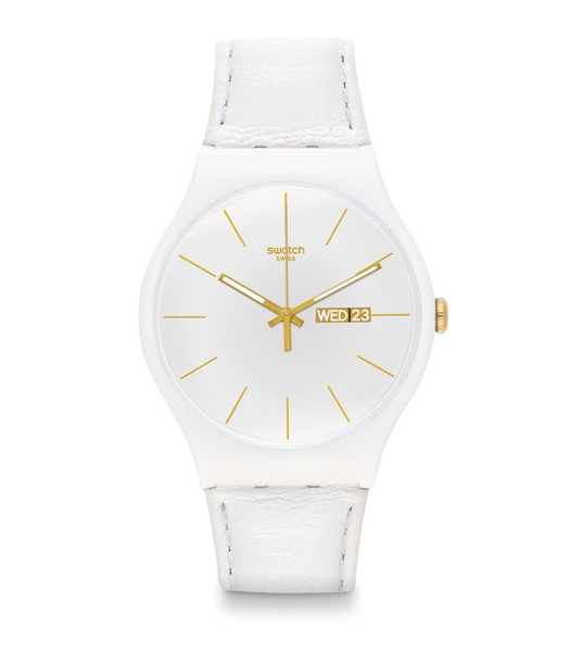 White Character White Leather Strap